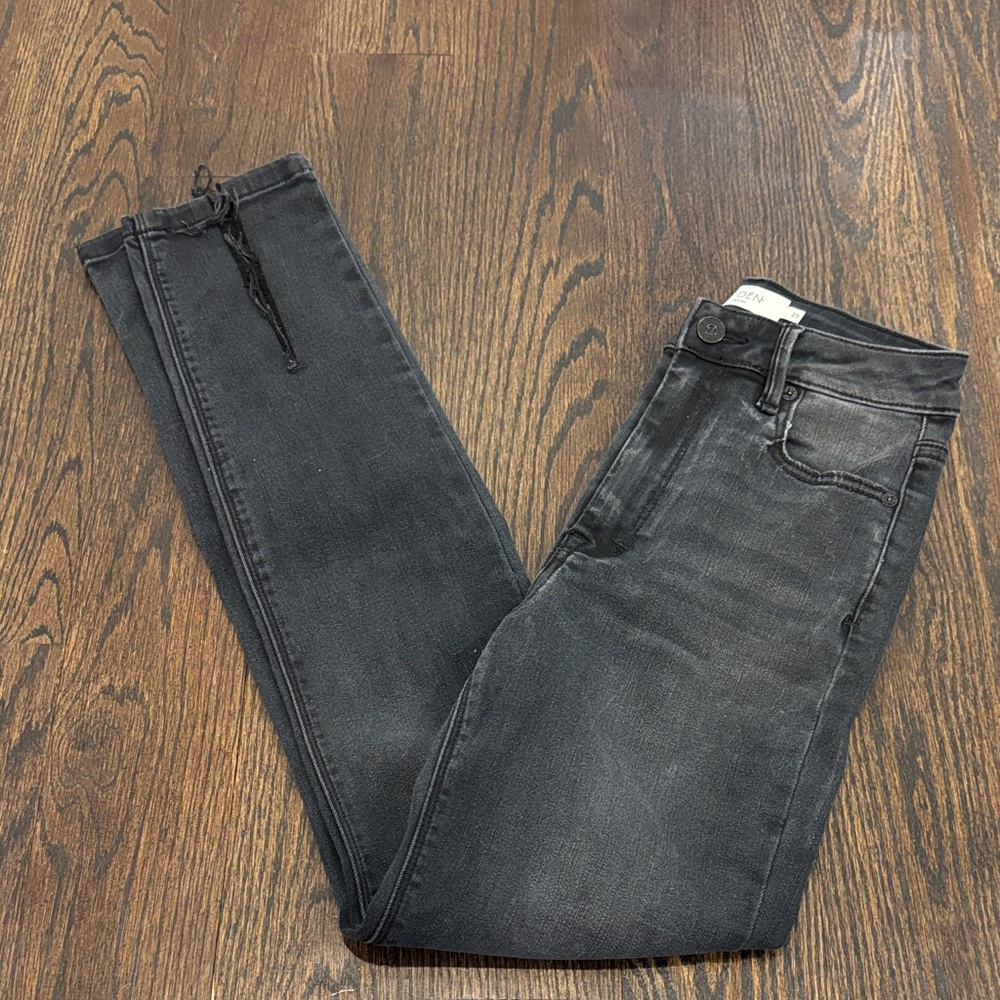 Hidden Women’s Black Wash Straight Leg Jeans Size 25